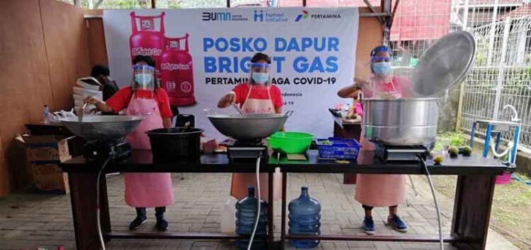 Siaga Covid-19, Human Initiative dan Pertamina Buka Posko Dapur Bright Gas di Ambon