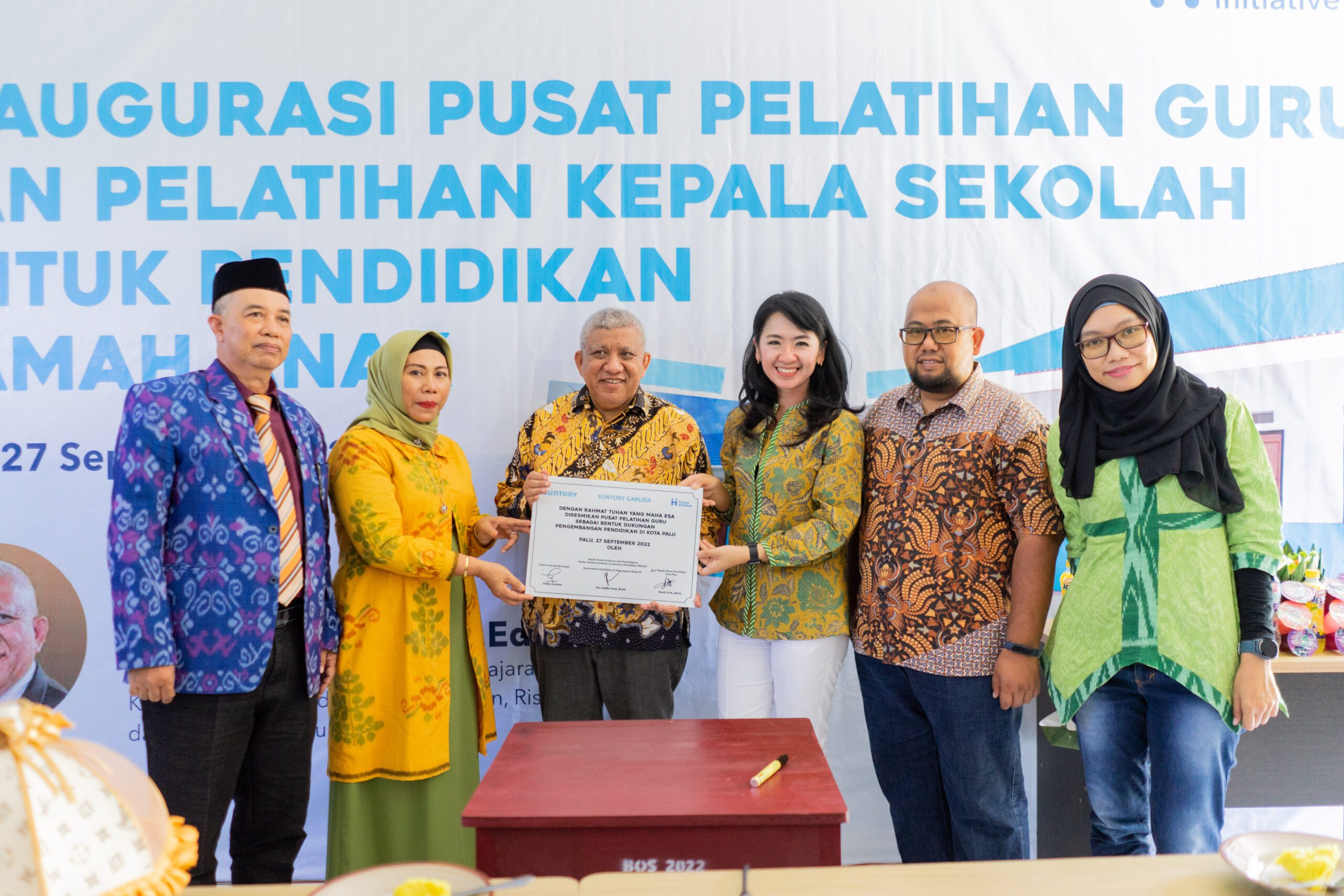 Dukung Pendidikan Anak-Anak Di Palu, Kolaborasi HI dan Suntory Bersama Kemendikbudristek RI Bangun Pusat Pelatihan Guru.