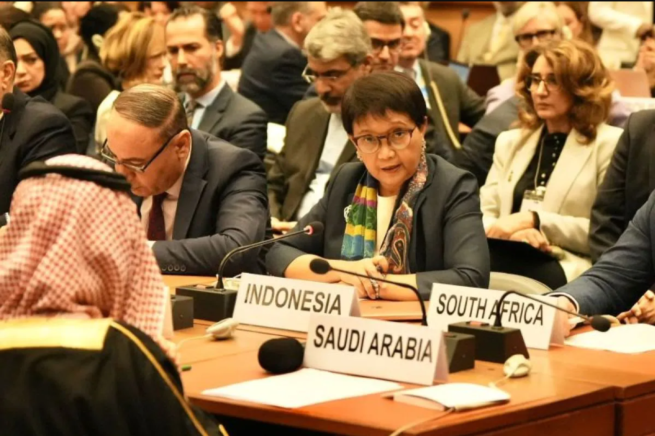 Indonesian Foreign Minister Retno Talks About Palestine at ICJ on February 23, 2024