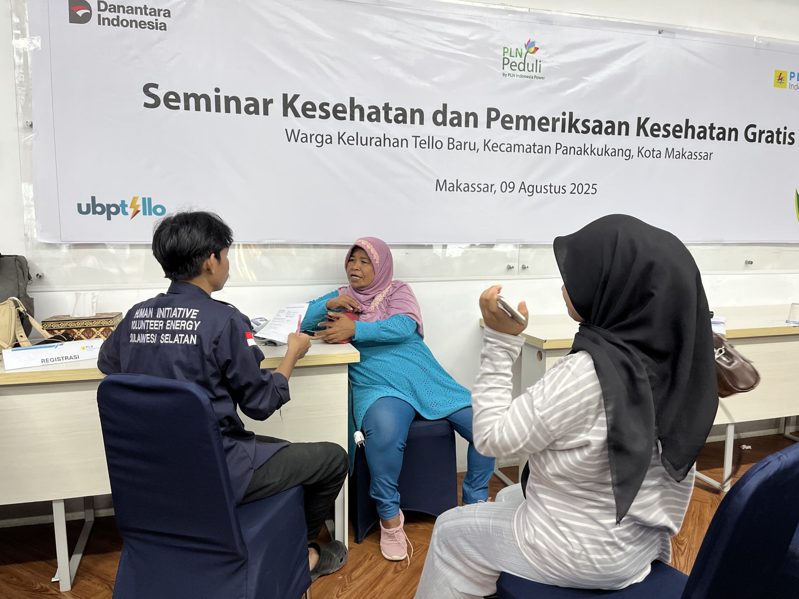 PLN Indonesia Power UBP Tello and Human Initiative Hold Health Seminar and Free Medical Check-Up