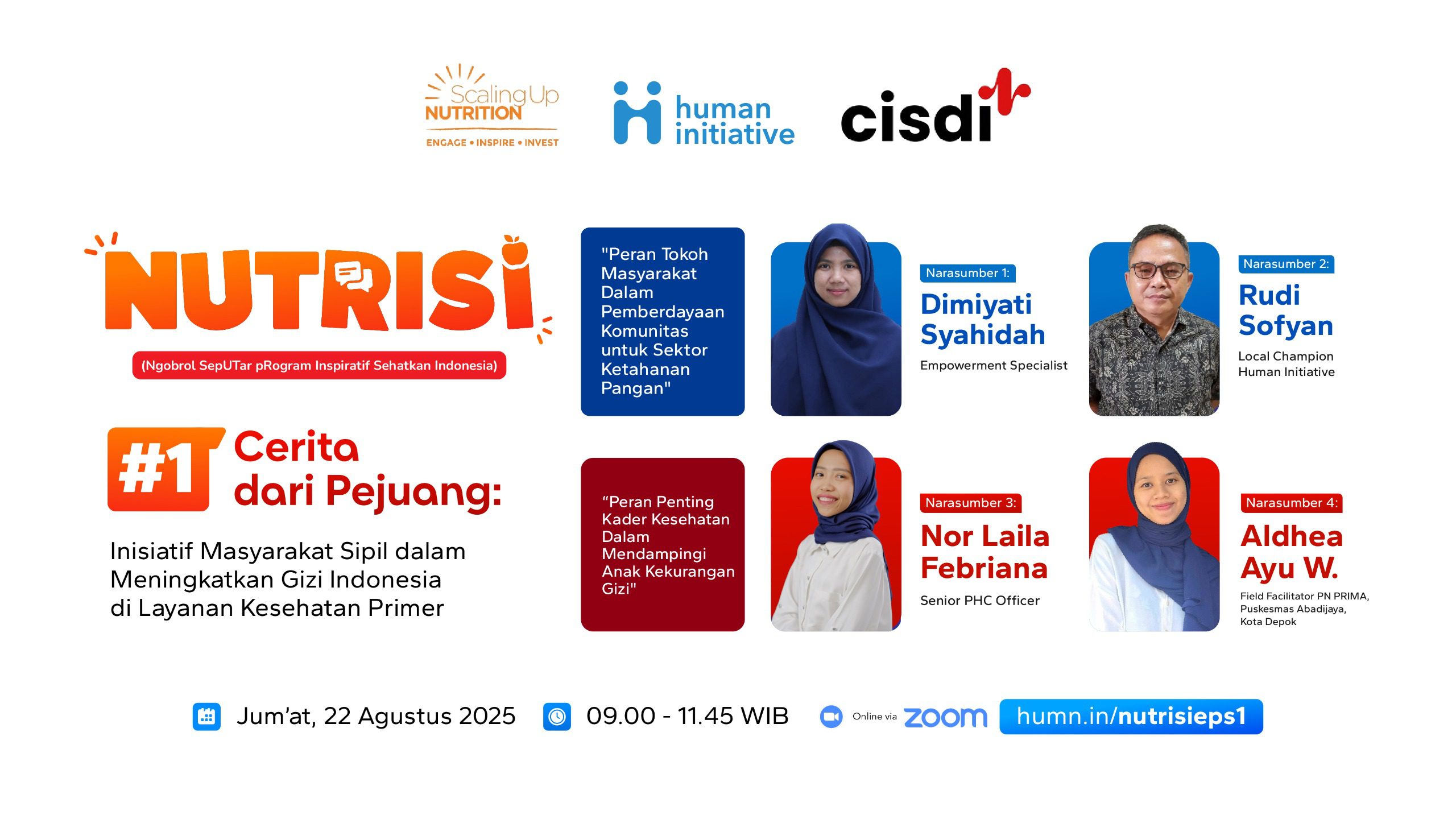 SUN CSA Indonesia Launches First NUTRISI Series: Stories from Nutrition Frontliners in Primary Health Care