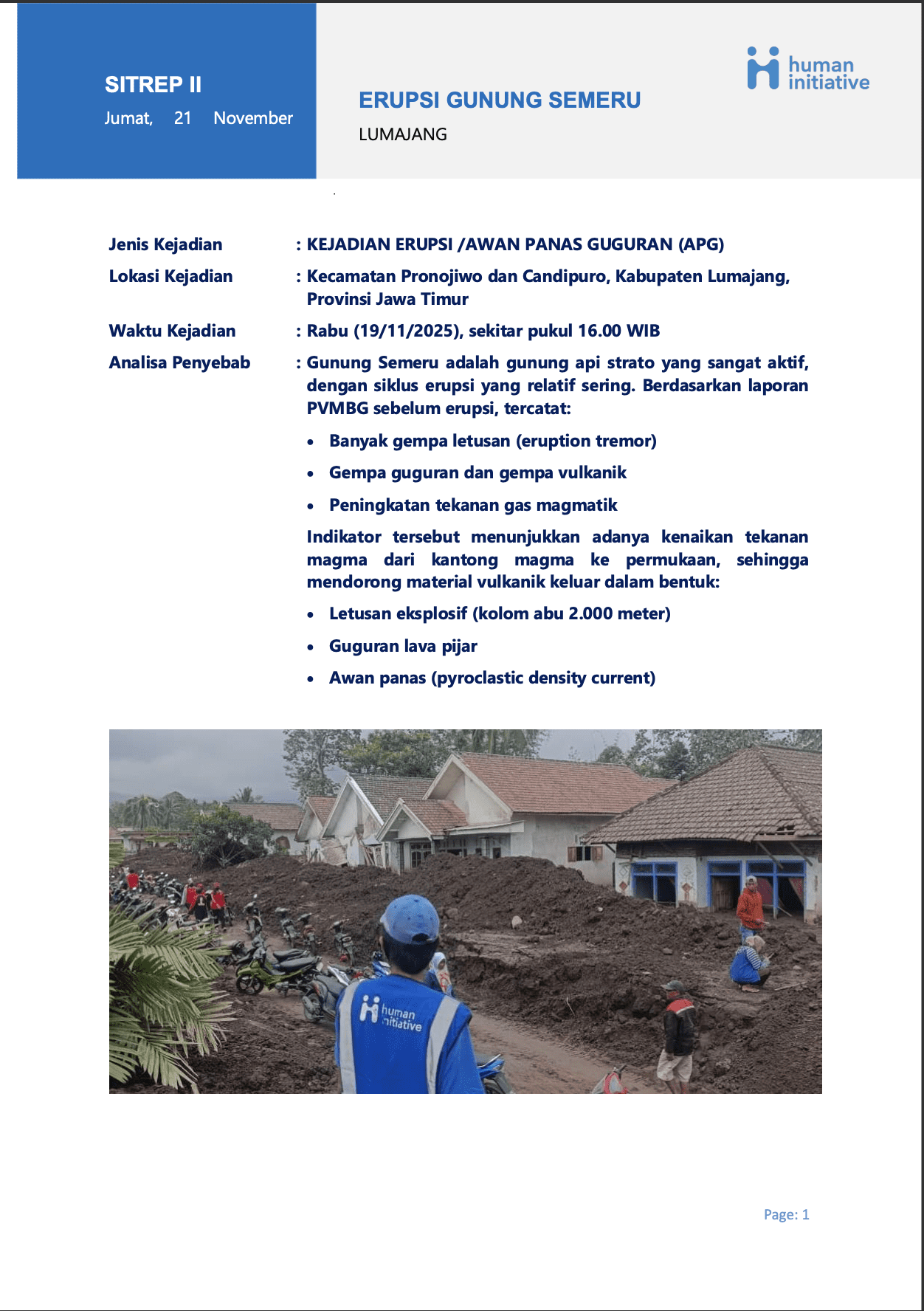 Sitrep 2 ERUPSI SEMERU