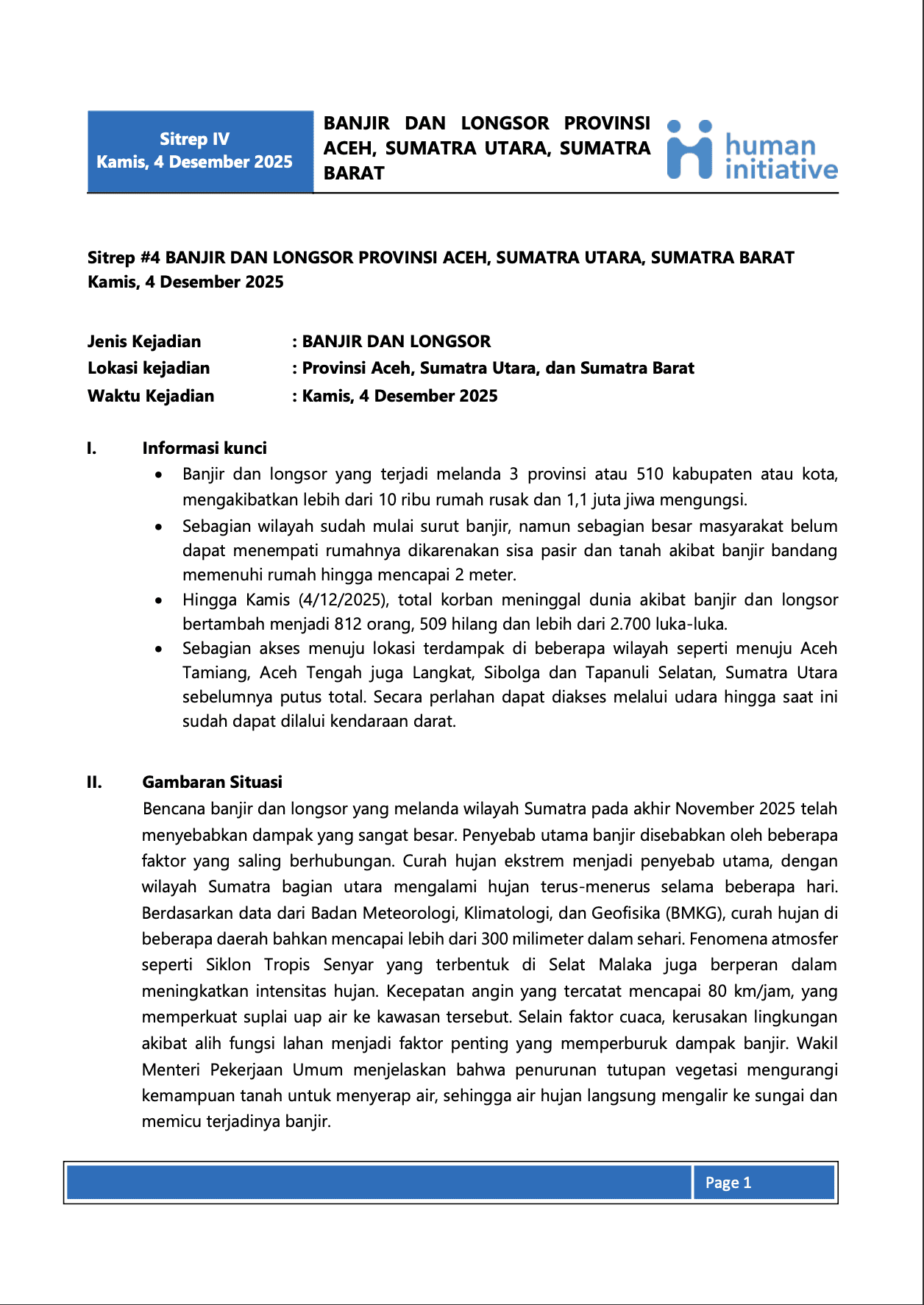 SITREP #4 Banjir dan Longsor Provinsi Aceh, Sumatra Utara, Sumatra Barat.pdf