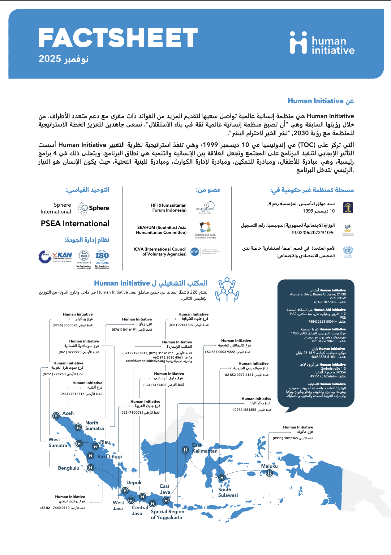Factsheet – November 2025 (arab)
